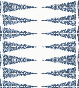 Ellery Stripe Wallpaper by Anna French Navy on White