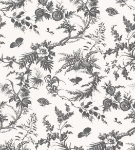 Newlands Toile Wallpaper by Anna French Black