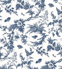 Newlands Toile Wallpaper by Anna French Blue