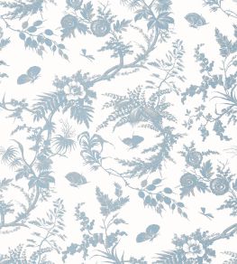 Newlands Toile Wallpaper by Anna French Soft Blue