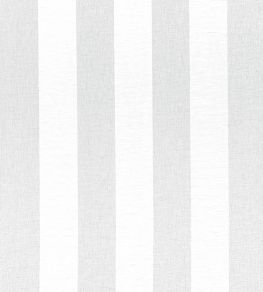 Newport Stripe Fabric by Thibaut Platinum and White
