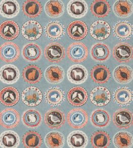 Robinas Dinner Party Fabric by GP & J Baker Teal