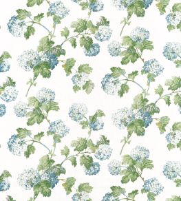 Sussex Hydrangea Fabric by Anna French Blue & Green