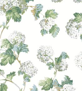 Sussex Hydrangea Wallpaper by Anna French White & Green