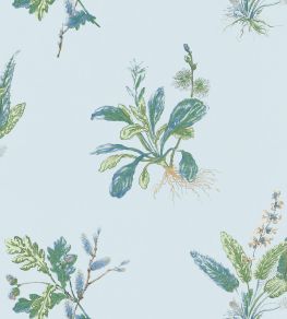Woodland Wallpaper by Anna French Blue & Green
