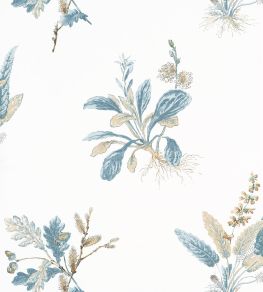 Woodland Wallpaper by Anna French Soft Blue Beige